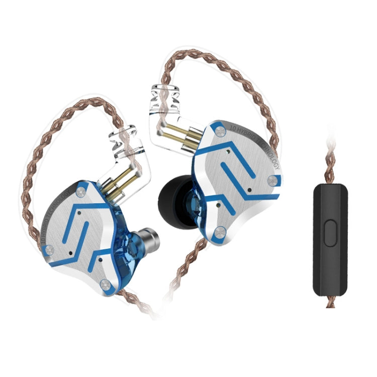 KZ ZS10 Pro 10-unit Ring Iron Gaming In-ear Wired Earphone,, ZS10 Pro Mic Version(Streamer Blue), ZS10 Pro Mic Version(Glare Gold), ZS10 Pro Mic Version(Purple), ZS10 Pro Mic Version(Diamond Blue), ZS10 Pro Standard Version(Black)
