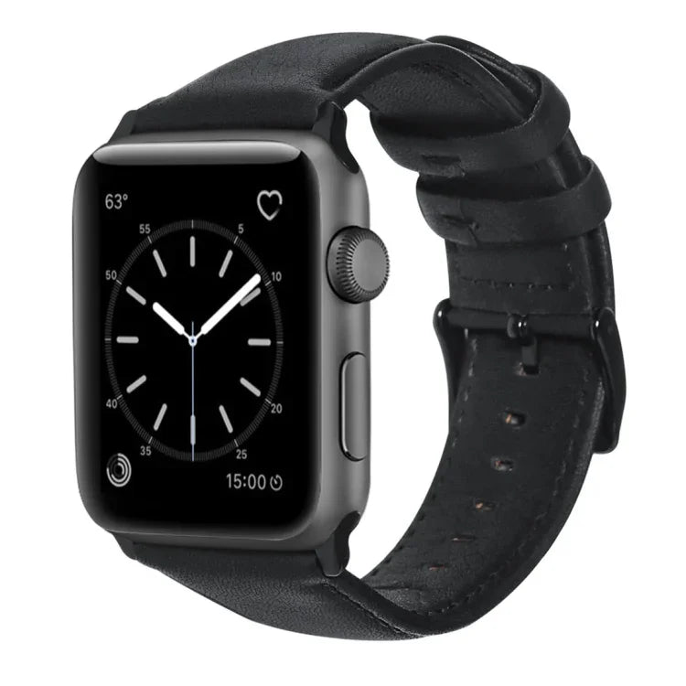 Oil Wax Genuine Leather Strap Watchband, For Apple Watch Series 8&7 41mm / SE 2&6&SE&5&4 40mm / 3&2&1 38mm, For Apple Watch Series 7 41mm / 6 & SE & 5 & 4 40mm / 3 & 2 & 1 38mm