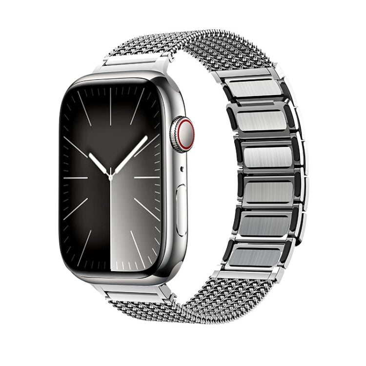 Magnetic Clasp Braided Chain Stainless Steel Watch Band, For Apple Watch SE 40mm, For Apple Watch SE 44mm, For Apple Watch Series 6 40mm, For Apple Watch Series 6 44mm, For Apple Watch Series 5 44mm, For Apple Watch Series 5 40mm