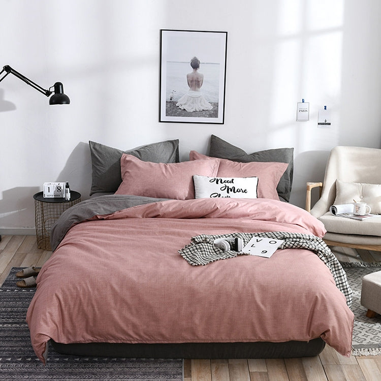 Bedding Set Solid Plaid Side Bed Comforter Duvet Cover Sheet Set, 168*229cm(1x Pillowcase,1xQuilt), 200*230cm(2x Pillowcase,1x Quilt), 228*228cm(2xPillowcase,1xQuilt), 260*230cm(2xPillowcase ,1xQuilt), 135*200cm(1xPillowcase,1xQuilt)