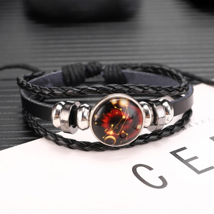 Twelve Constellations Multilayer Beaded Cowhide Bracelet, Style: Virgo Ordinary, Bracelet Leo Ordinary, Bracelet Libra Luminous, Bracelet Capricorn Luminous, Bracelet Scorpio Luminous, Bracelet Pisces Ordinary, Bracelet Cancer Luminous