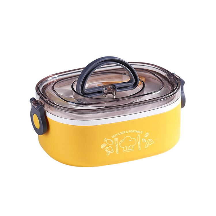 Large Capacity Oval Divided Portable Office Insulation Lunch Box, 600ml (Stainless Yellow), 600ml (Stainless Purple), 1.2L (Stainless Yellow), 1.2L (Stainless Purple), 600ml (Plastic Blue), 600ml (Plastic Yellow), 600ml (Plastic Purple)
