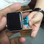 سوار ساعة من الفولاذ المقاوم للصدأ لساعة Apple Watch مقاس 42مم
