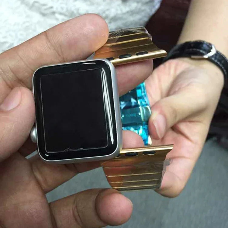سوار ساعة من الفولاذ المقاوم للصدأ لساعة Apple Watch مقاس 42مم