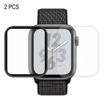 قطعتان ENKAY Hat-Prince 3D كامل من PET + 3D كامل من PET مطلي كهربائياً منحني مقاوم للحرارة عالي الدقة لسلسلة Apple Watch 6 / 5 / 4 / Watch SE 44مم، لسلسلة Apple Watch 6 / 5 / 4 / Watch SE 44مم