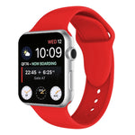 سوار ساعة سيليكون بمسامير مزدوجة لسلسلة Apple Watch 3 و2 و1 مقاس 38مم، Apple Watch مقاس 38مم
