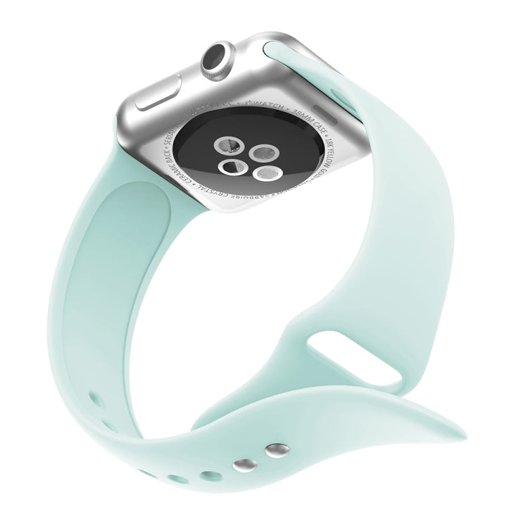 سوار ساعة سيليكون بمسامير مزدوجة لسلسلة Apple Watch 3 و2 و1 مقاس 38مم، Apple Watch مقاس 38مم