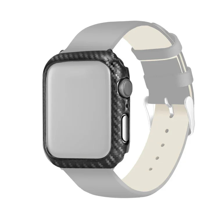 غطاء حماية بإطار من ألياف الكربون PC لسلسلة Apple Watch 6 / 5 / 4 / Watch SE مقاس 44مم، لسلسلة Apple Watch 6 / 5 / 4 / Watch SE مقاس 44مم