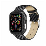 سوار وإطار من الجلد الأصلي وألياف الكربون لسلسلة Apple Watch 4 مقاس 40مم، Apple Watch Series 4 40مم