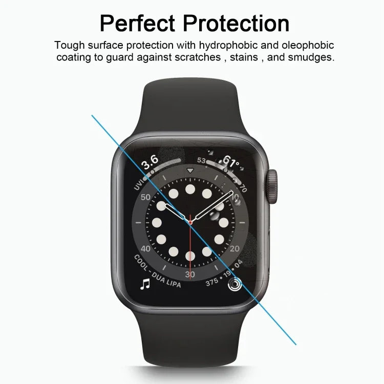 فيلم زجاجي مقسى 9H 2.5D لسلسلة Apple Watch 6 / 5 / 4 / Watch SE مقاس 40مم، لسلسلة Apple Watch 6 / 5 / 4 / Watch SE مقاس 40مم