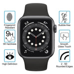 فيلم زجاجي مقسى 9H 2.5D لسلسلة Apple Watch 6 / 5 / 4 / Watch SE مقاس 44مم، لسلسلة Apple Watch 6 / 5 / 4 / Watch SE مقاس 44مم