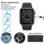 فيلم زجاجي مقسى 9H 2.5D لسلسلة Apple Watch 6 / 5 / 4 / Watch SE مقاس 44مم، لسلسلة Apple Watch 6 / 5 / 4 / Watch SE مقاس 44مم