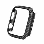 سوار من الجلد الطبيعي بألياف الكربون + إطار لساعة Apple Watch السلسلة 3 & 2 & 1 42مم، Apple Watch السلسلة 3 & 2 & 1 42مم