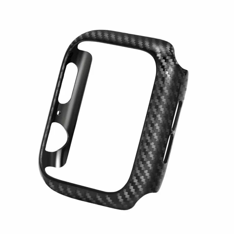 سوار من الجلد الطبيعي بألياف الكربون + إطار لساعة Apple Watch السلسلة 3 & 2 & 1 42مم، Apple Watch السلسلة 3 & 2 & 1 42مم