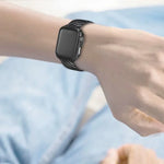 سوار من الجلد الطبيعي بألياف الكربون + إطار لساعة Apple Watch السلسلة 3 & 2 & 1 42مم، Apple Watch السلسلة 3 & 2 & 1 42مم