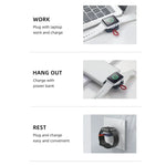 شاحن لاسلكي مغناطيسي محمول ROCK W26 لـ Apple Watch، واجهة USB W26