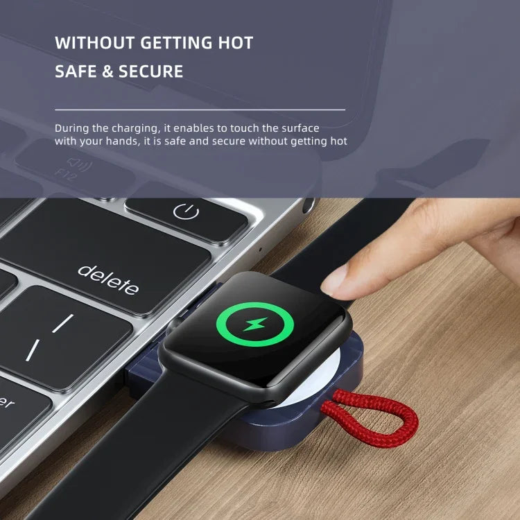 شاحن لاسلكي مغناطيسي محمول ROCK W26 لـ Apple Watch، واجهة USB W26