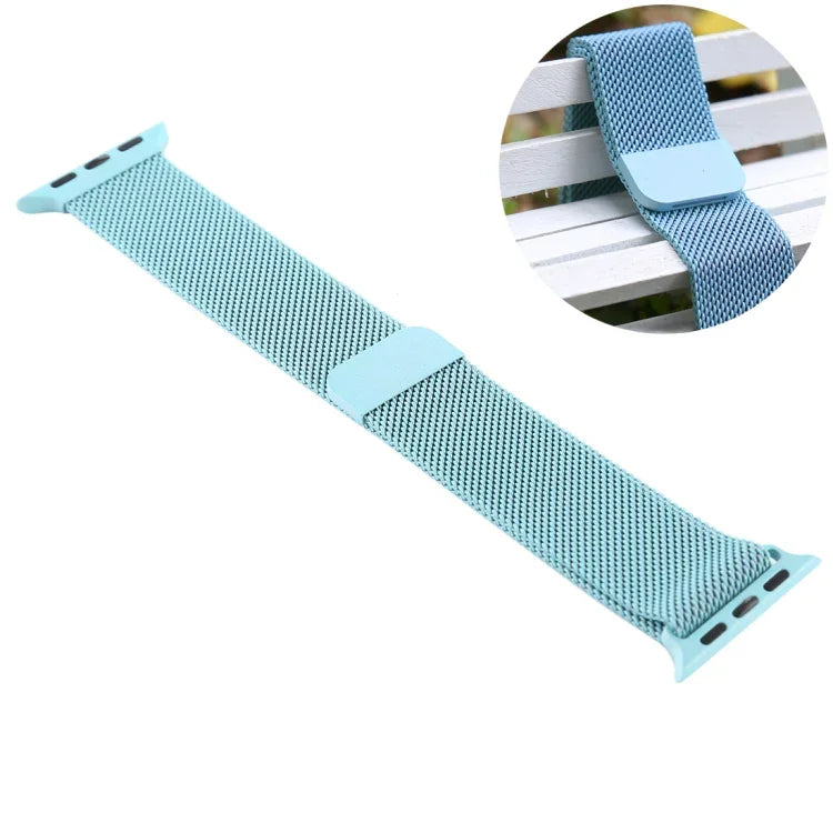 سوار ساعة نايلون مغناطيسي متغير اللون لسلسلة Apple Watch 7 41مم / 6 & SE & 5 & 4 40مم / 3 & 2 & 1 38مم، 40مم