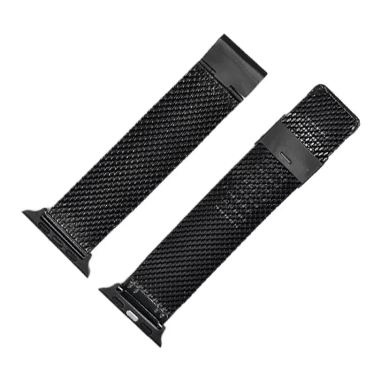 304 stainless steel apple watch band in black, featuring a sleek design and easy installation for Apple Watch models.