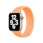 لساعة Apple Watch السلسلة 10 42مم / 9&8&7 41مم / SE 3&SE 2&6&SE&5&4 40مم / 3&2&1 38مم سوار ساعة سيليكون مرن بلون صلب، الحجم:S 130مم
