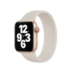 لساعة Apple Watch السلسلة 10 42مم / 9&8&7 41مم / SE 3&SE 2&6&SE&5&4 40مم / 3&2&1 38مم سوار ساعة سيليكون مرن بلون صلب، الحجم:S 130مم