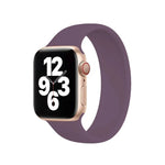 لساعة Apple Watch السلسلة 10 42مم / 9&8&7 41مم / SE 3&SE 2&6&SE&5&4 40مم / 3&2&1 38مم سوار ساعة سيليكون مرن بلون صلب، الحجم:M 143مم