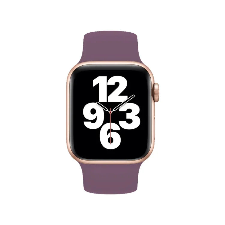 لساعة Apple Watch السلسلة 10 42مم / 9&8&7 41مم / SE 3&SE 2&6&SE&5&4 40مم / 3&2&1 38مم سوار ساعة سيليكون مرن بلون صلب، الحجم:M 143مم