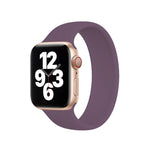 سوار ساعة سيليكون مرن بلون صلب لسلسلة Apple Watch 10 مقاس 42مم / 9 و 8 و 7 مقاس 41مم / SE 3 و SE 2 و 6 و SE و 5 و 4 مقاس 40مم / 3 و 2 و 1 مقاس 38مم، الحجم: L 156مم