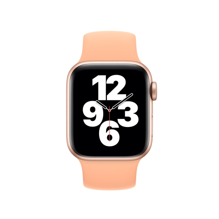 سوار ساعة سيليكون مرن بلون صلب لسلسلة Apple Watch 10 مقاس 42مم / 9 و 8 و 7 مقاس 41مم / SE 3 و SE 2 و 6 و SE و 5 و 4 مقاس 40مم / 3 و 2 و 1 مقاس 38مم، الحجم: L 156مم