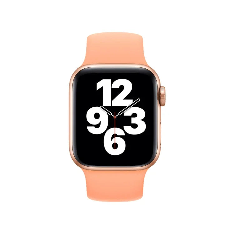 لساعة Apple Watch Ultra 49مم وWatch Ultra 2 49مم / السلسلة 10 46مم / 9&8&7 45مم / SE 3&SE 2&6&SE&5&4 44مم / 3&2&1 42مم سوار ساعة سيليكون مرن بلون صلب، الحجم:M 143مم