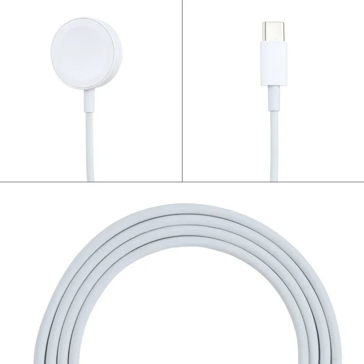 كابل شحن سريع لاسلكي مغناطيسي بمنفذ Type-C / USB-C لساعات آبل
