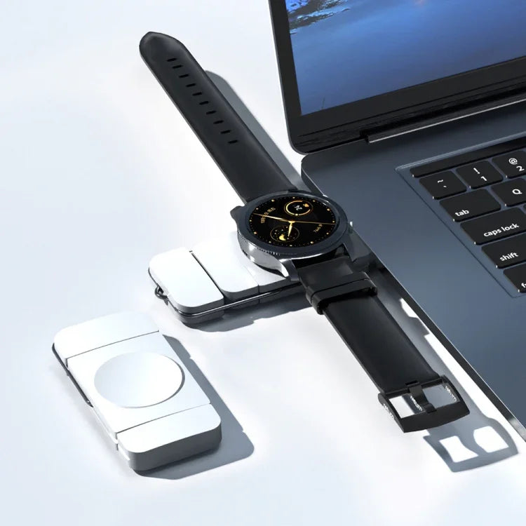 شاحن لاسلكي مغناطيسي سريع U8S USB / Type-C لساعات سامسونج 3 / 4، 4 كلاسيك، أكتيف 1 / 2