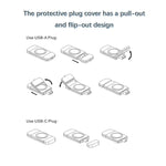 شاحن لاسلكي مغناطيسي سريع U8S USB / Type-C لساعات سامسونج 3 / 4، 4 كلاسيك، أكتيف 1 / 2