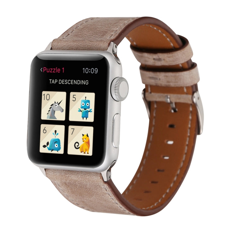 سوار ساعة من الجلد الطبيعي بأسلوب جديد لساعات آبل سيريس 10 مقاس 42mm / 9 و8 و7 مقاس 41mm / SE 3 وSE 2 و6 وSE و5 و4 مقاس 40mm / 3 و2 و1 مقاس 38mm، 38mm