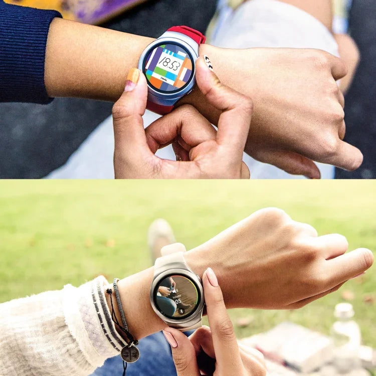 لساعة Samsung Gear S2 Sport / Gear S2 سوار ساعة سيليكون بلون صلب