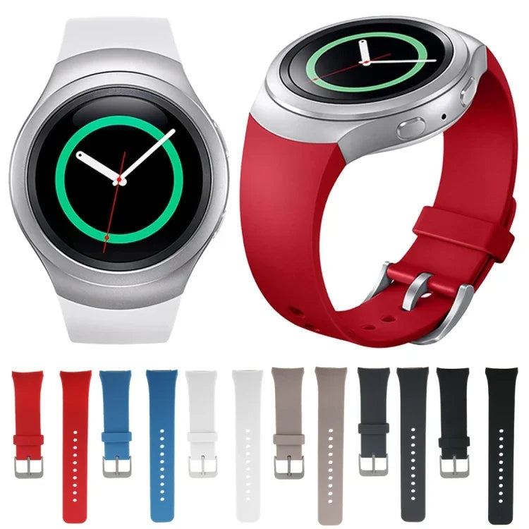 لساعة Samsung Gear S2 Sport / Gear S2 سوار ساعة سيليكون بلون صلب