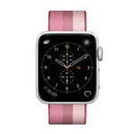 سوار ساعة من النايلون المنسوج مخطط لساعات آبل 42mm، لساعات آبل 42mm
