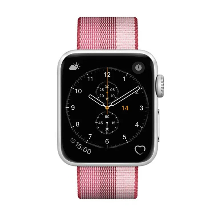 سوار ساعة من النايلون المنسوج مخطط لساعات آبل 42mm، لساعات آبل 42mm