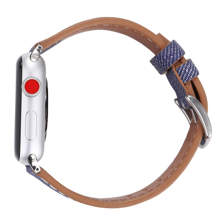 لساعة Apple Watch السلسلة 10 42مم / 9&8&7 41مم / SE 3&SE 2&6&SE&5&4 40مم / 3&2&1 38مم سوار ساعة من الجلد الطبيعي بنمط راعي البقر بسيط وأنيق، 38مم