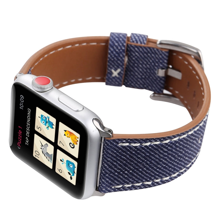 لساعة Apple Watch السلسلة 10 42مم / 9&8&7 41مم / SE 3&SE 2&6&SE&5&4 40مم / 3&2&1 38مم سوار ساعة من الجلد الطبيعي بنمط راعي البقر بسيط وأنيق، 38مم