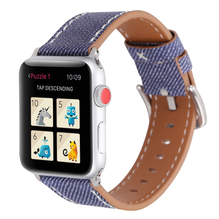 لساعة Apple Watch السلسلة 10 42مم / 9&8&7 41مم / SE 3&SE 2&6&SE&5&4 40مم / 3&2&1 38مم سوار ساعة من الجلد الطبيعي بنمط راعي البقر بسيط وأنيق، 38مم
