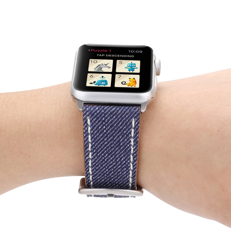 لساعة Apple Watch السلسلة 10 42مم / 9&8&7 41مم / SE 3&SE 2&6&SE&5&4 40مم / 3&2&1 38مم سوار ساعة من الجلد الطبيعي بنمط راعي البقر بسيط وأنيق، 38مم