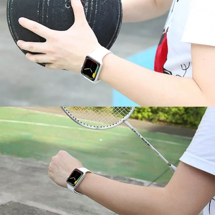 سوار ساعة من السيليكون لساعات آبل سيريس 7 مقاس 41mm / 6 وSE و5 و4 مقاس 40mm / 3 و2 و1 مقاس 38mm، لساعات آبل سيريس 7 مقاس 41mm / 6 وSE و5 و4 مقاس 40mm / 3 و2 و1 مقاس 38mm