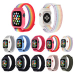 لساعة Apple Watch Ultra 49مم وWatch Ultra 2 49مم / السلسلة 10 46مم / 9 و8 و7 45مم / SE 3 وSE 2 و6 وSE و5 و4 44مم / 3 و2 و1 42مم سوار ساعة نايلون مع مشبك هوك ولووب، لساعات Apple Watch Ultra 49مم / السلسلة 8 و7 45مم / SE 2 و6 وSE و5 و4 44مم / 3 و2 و1 42مم
