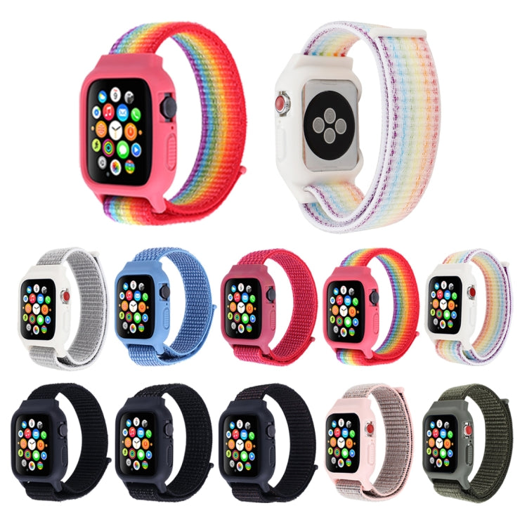 لساعة Apple Watch Ultra 49مم وWatch Ultra 2 49مم / السلسلة 10 46مم / 9 و8 و7 45مم / SE 3 وSE 2 و6 وSE و5 و4 44مم / 3 و2 و1 42مم سوار ساعة نايلون مع مشبك هوك ولووب، لساعات Apple Watch Ultra 49مم / السلسلة 8 و7 45مم / SE 2 و6 وSE و5 و4 44مم / 3 و2 و1 42مم
