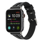 سوار ساعة بسيط من الجلد على شكل حرف V لـ Apple Watch Ultra 49مم و Watch Ultra 2 49مم / السلسلة 10 46مم / 9 و 8 و 7 45مم / SE 3 و SE 2 و 6 و SE و 5 و 4 44مم / 3 و 2 و 1 42مم