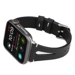 سوار ساعة بسيط من الجلد على شكل حرف V لـ Apple Watch Ultra 49مم و Watch Ultra 2 49مم / السلسلة 10 46مم / 9 و 8 و 7 45مم / SE 3 و SE 2 و 6 و SE و 5 و 4 44مم / 3 و 2 و 1 42مم