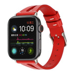 سوار ساعة بسيط من الجلد على شكل حرف V لـ Apple Watch Ultra 49مم و Watch Ultra 2 49مم / السلسلة 10 46مم / 9 و 8 و 7 45مم / SE 3 و SE 2 و 6 و SE و 5 و 4 44مم / 3 و 2 و 1 42مم
