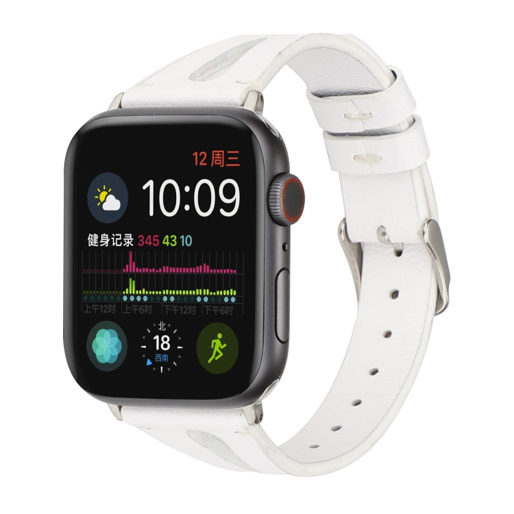 سوار ساعة بسيط من الجلد على شكل حرف V لـ Apple Watch Ultra 49مم و Watch Ultra 2 49مم / السلسلة 10 46مم / 9 و 8 و 7 45مم / SE 3 و SE 2 و 6 و SE و 5 و 4 44مم / 3 و 2 و 1 42مم