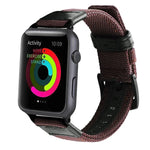 سوار ساعة نايلون بأسلوب جيب مع مشبك من الفولاذ المقاوم للصدأ لسلسلة Apple Watch 3 & 2 & 1 42مم، 42مم